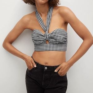 NEW MANGO gingham top